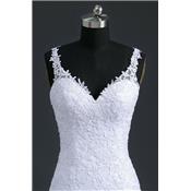 Robe de mariée sirène Vanylle T 34 à 46 blanche