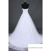 Achat en ligne ! Robe de mariée Mila T 34 à 54 blanche tulle