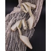 Chaussures de mariée VERA à paillettes super confortables , talon de 6 cm , Avalia 