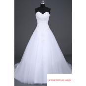 Achat en ligne ! Robe de mariée Mila T 34 à 54 blanche tulle