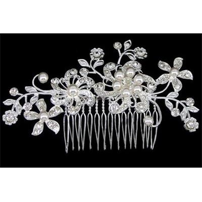 Barrette peigne mariée fleurs n°10