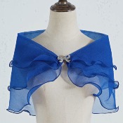  Boléro de mariée noeud (convient aux T34 à 38)  turquoise, bleu royal, noir