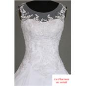  PROMOTION!!! Robe de mariée Alice blanche T 42, dernière taille,  broderie dentelle tulle