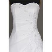 Destockage Robe de mariée Cinderella blanche T  36, 40 et 44 princesse organza broderie