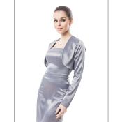 Boléro manches longues satinés gris T 42 dernière taille disponible 