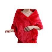 Etole fausse fourrure rectangle Noir , ou ivoire 