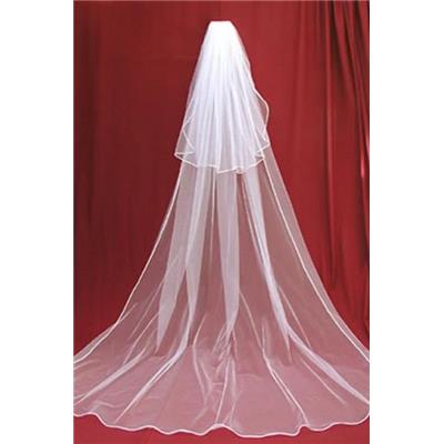 Voile de mariée n°5 blanc ou ivoire long