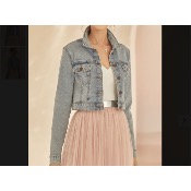 Veste de mari�e en jean � manches longues T 36 � 48 