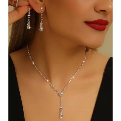 Parure fantaisie Intuition en strass argenté