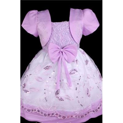  Robe fillette bébé lilas "Oeillet" 18 mois