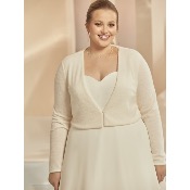 Gilet de mariée E 317 Effet cachemire ivoire