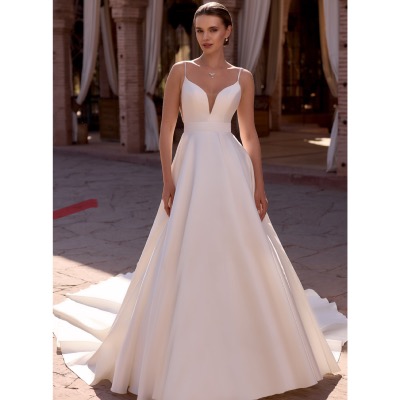 Robe de mariée Nora Queen en Satin Mikado T 36 à 46