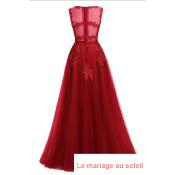 -75 % Robe de mariée/soirée Carla rouge T 36