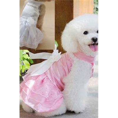 -75% destockage Robe chienne cérémonie Rose Taille XS ou L