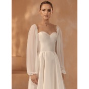 Manches de robe de marie en mousseline  coudre