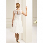 Achat en ligne, Robe de mariee Calendula courte dentelle blanche T 36, 38, 40 , 42, 44 Bianco Evento 