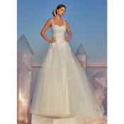 Destockage! Robe de mariée Butterfly Ivoire tulle paillettes dentelles T 34 à 48