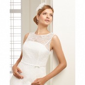 Achat en ligne, Robe de mariee Calendula courte dentelle blanche T 36, 38, 40 , 42, 44 Bianco Evento 