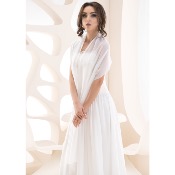 Étole de mariage en mousseline Ivoire, Blanche ou noire 
