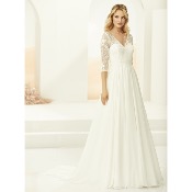 Robe de mariée Médusa T 36 ou 40 manches 3/4