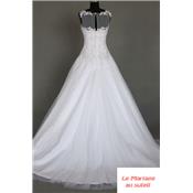  PROMOTION!!! Robe de mariée Alice blanche T 42, dernière taille,  broderie dentelle tulle