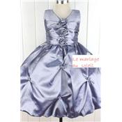 Robe de cortège grise satinée 5 ans