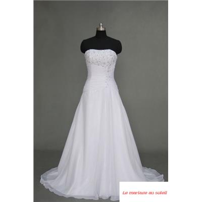 Robe de mariée Juliette blanche T 36 broderie organza