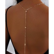 Collier de dos Roma Fantaisie avec 4 strass dans le dos