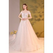 Robe de mariée Lilly T 32 à 54 paillettes et tulle 