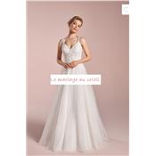 Destockage! Robe de mariée NEOLINE T42 ivoire dentelle tulle
