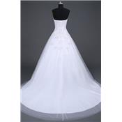 Robe de mariée Sarah T 42 blanche avec laçage 
