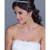 Parure de mariée en cristaux et argent 