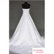 Destockage Robe de mariée Cinderella blanche T  36, 40 et 44 princesse organza broderie