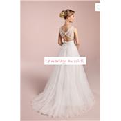 Destockage! Robe de mariée NEOLINE T42 ivoire dentelle tulle