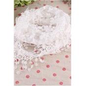 Etole dentelle blanche