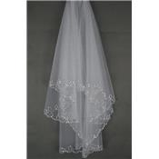 Profitez-en ! Voile de marie court n17 ivoire ou blanc strass 90 cm