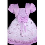  Robe fillette bébé lilas "Oeillet" 18 mois