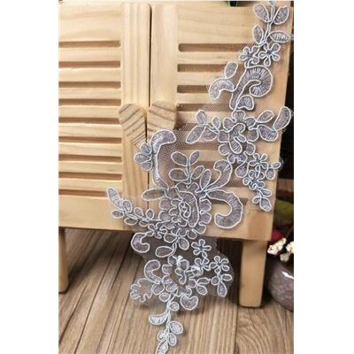 lot de 2! Dentelle 21 cm applique à coudre pour mariage, bretelles