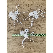 Lot de 3 épingles à cheveux de mariage en strass, perles et fleurs