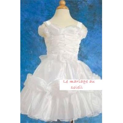 Robe cérémonie bébé fillette "Cosmos" 12/24 mois blanche