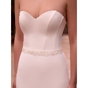 Ceinture de mariage tulle et dentelle fleurs et feuilles