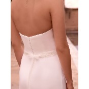 Ceinture de mariage tulle et dentelle fleurs et feuilles