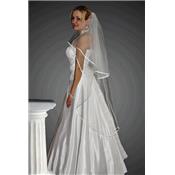 Voile de marie avec ruban satin made in europe blanc  130 cm
