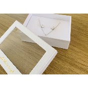 Parure de bijoux mariage en zircone cubique et rhodium
