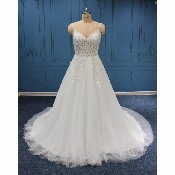Robe de marie Mana T46 princesse  bretelles 