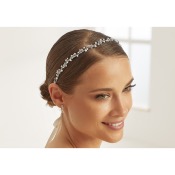 Bijou de cheveu, headband de marie, serre tte cristaux et perles Bianco Evento