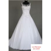  PROMOTION!!! Robe de mariée Alice blanche T 42, dernière taille,  broderie dentelle tulle