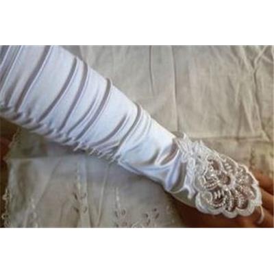 Mitaine de mariée dentelle main ivoire
