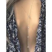 Collier de dos Roma Fantaisie avec 4 strass dans le dos