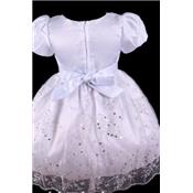 Robe cérémonie Alisson blanche strass, mariage, 9 ou 18 mois 